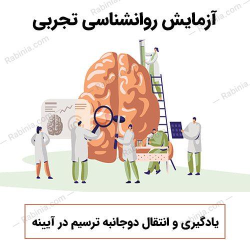 آزمایش یادگیری و انتقال دوجانبه ترسیم در آیینه